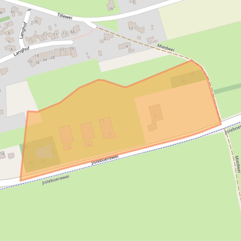 Kaart van postcodegebied 9258GT.