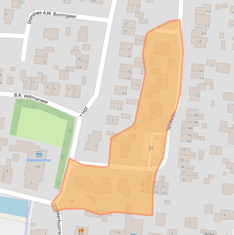 Kaart van postcodegebied 9261VA.