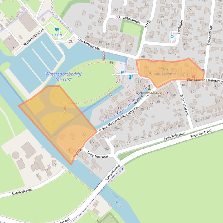 Kaart van postcodegebied 9261VG.