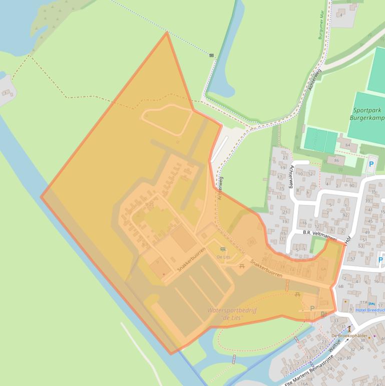 Kaart van postcodegebied 9261VM.