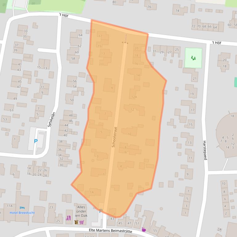 Kaart van postcodegebied 9261VN.