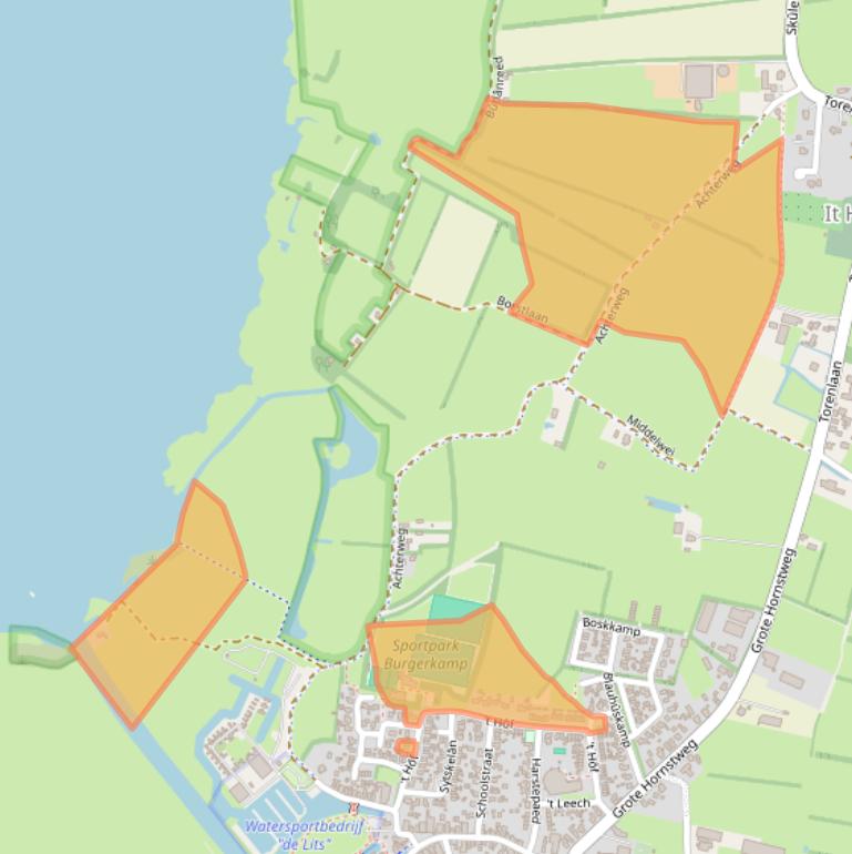 Kaart van postcodegebied 9261VV.