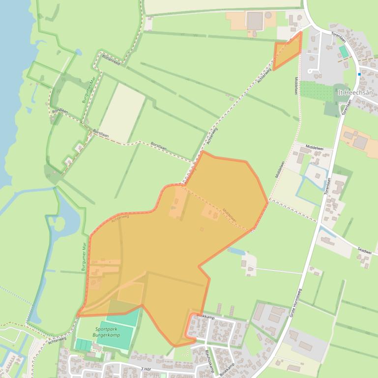 Kaart van postcodegebied 9261VX.