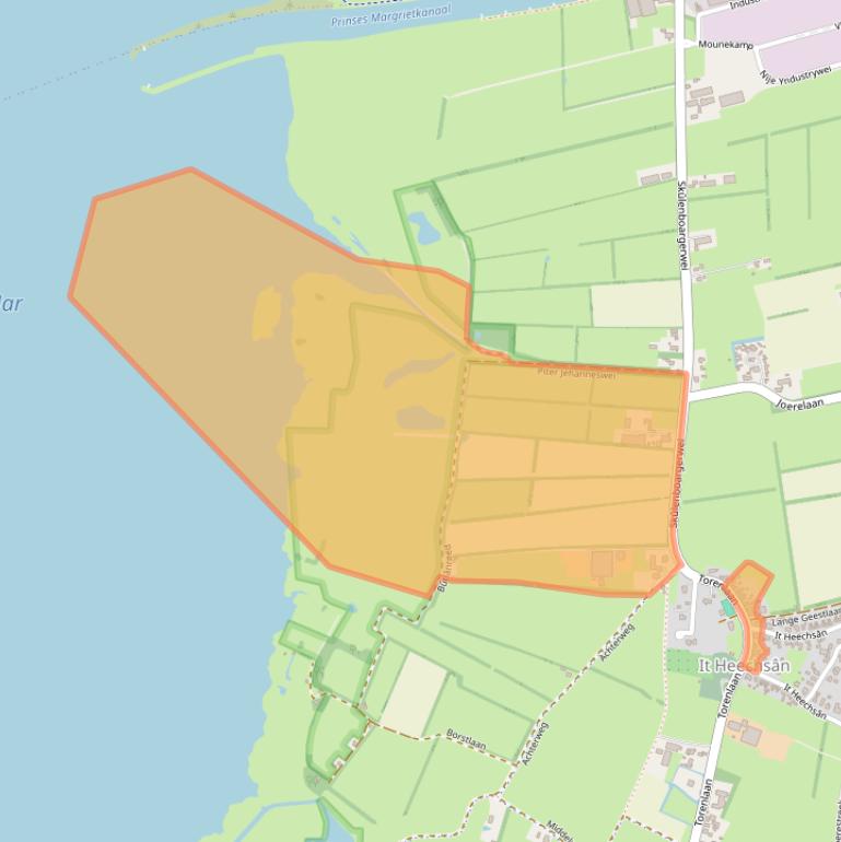 Kaart van postcodegebied 9261XA.