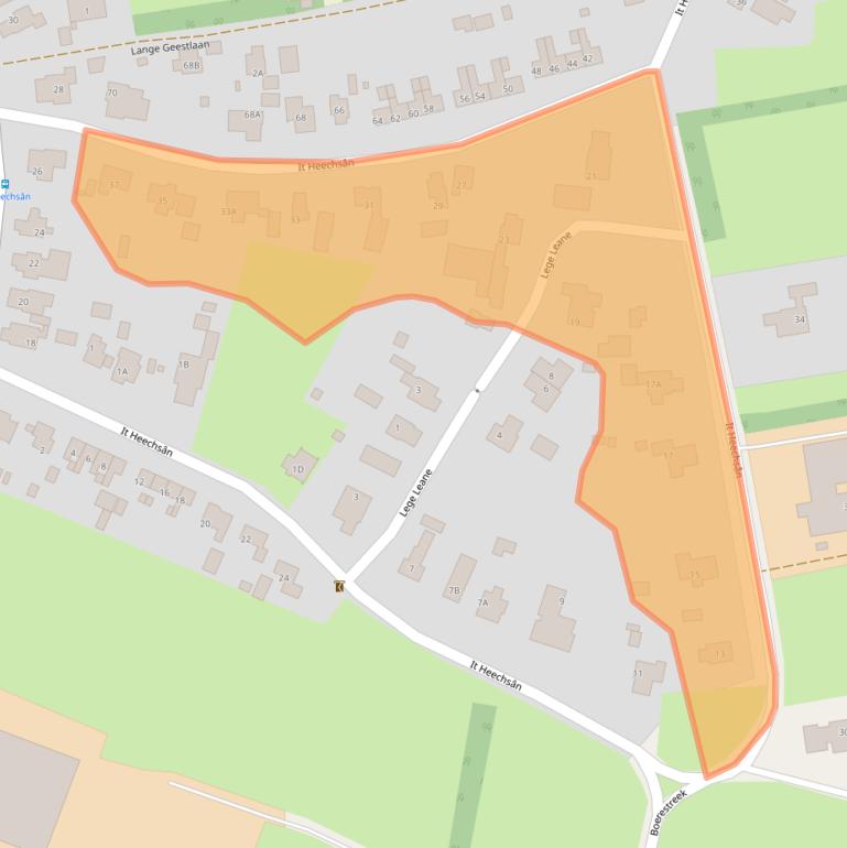 Kaart van postcodegebied 9261XH.