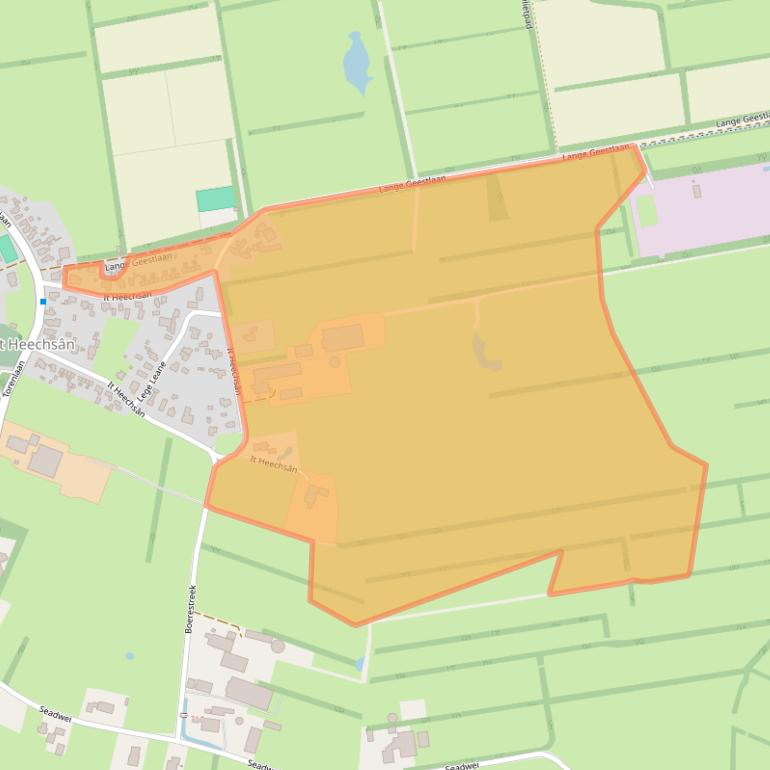 Kaart van postcodegebied 9261XJ.