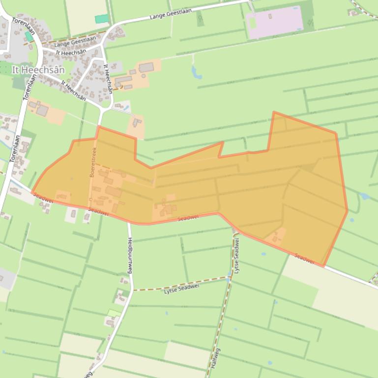 Kaart van postcodegebied 9261XL.