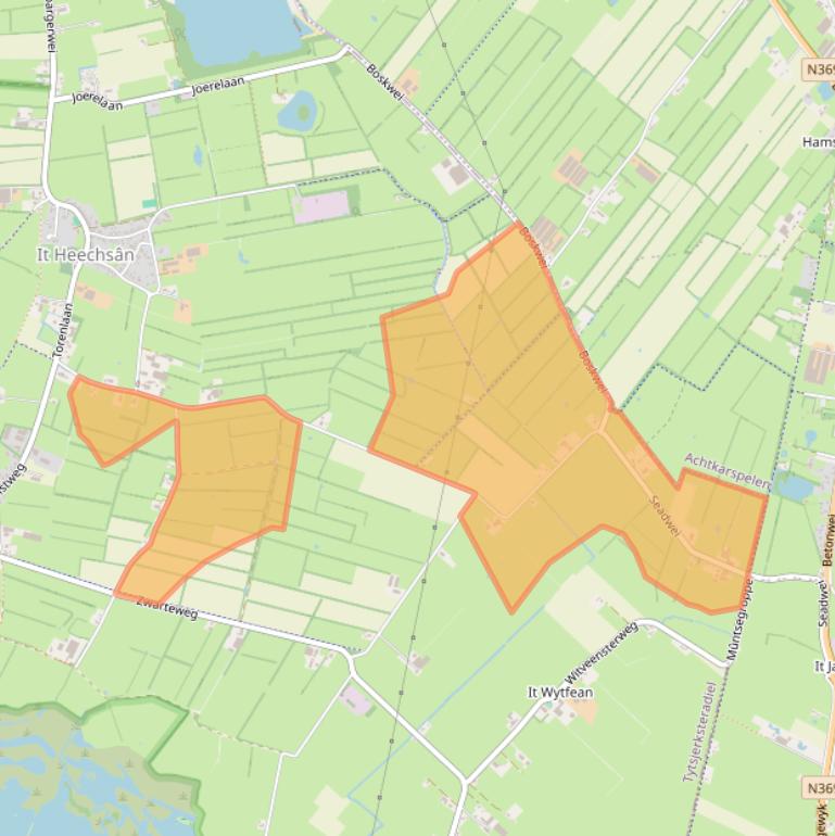 Kaart van postcodegebied 9261XM.