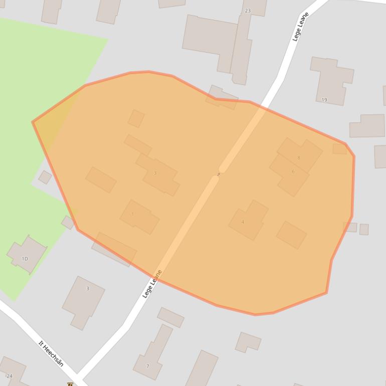 Kaart van postcodegebied 9261ZJ.