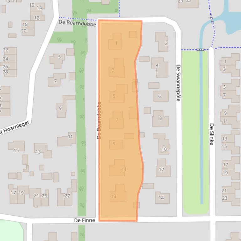 Kaart van postcodegebied 9262ME.