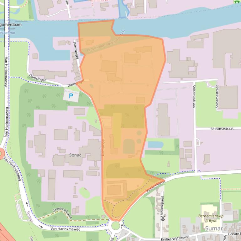 Kaart van postcodegebied 9262NB.