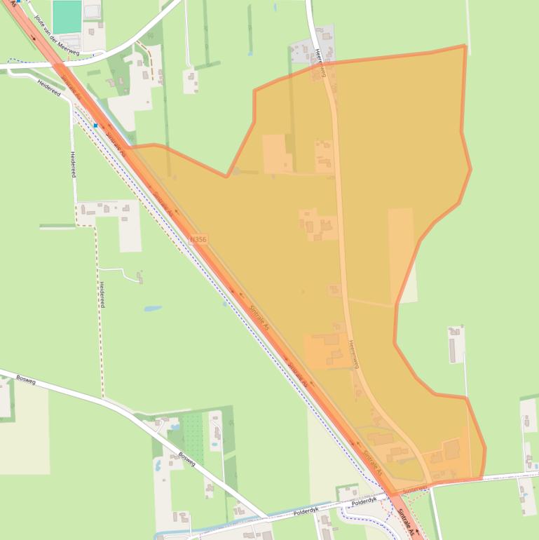 Kaart van postcodegebied 9262SH.