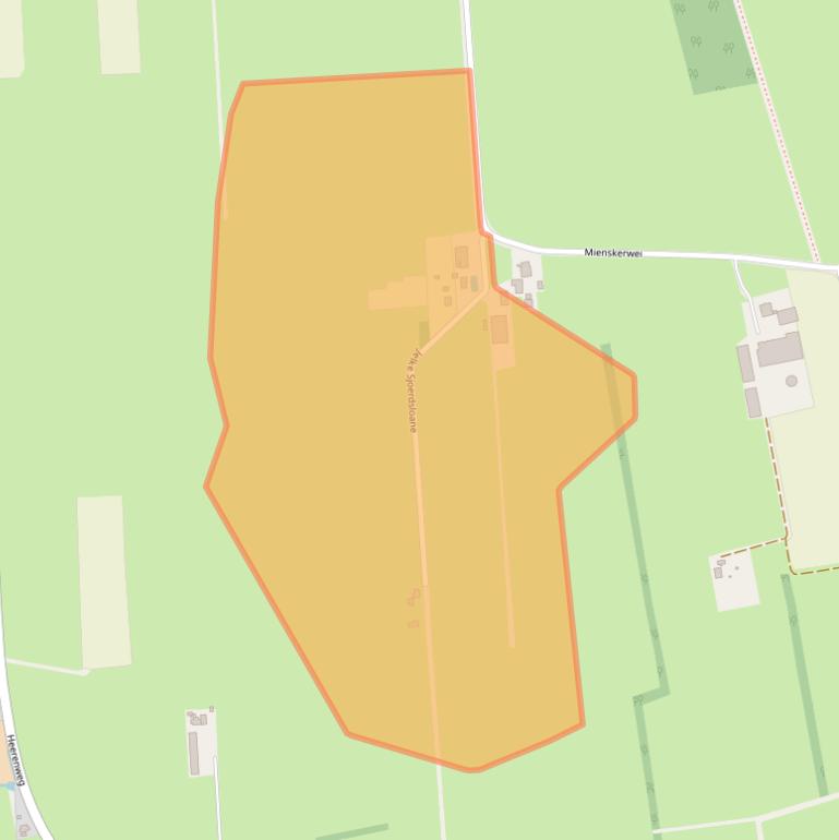 Kaart van postcodegebied 9262SL.