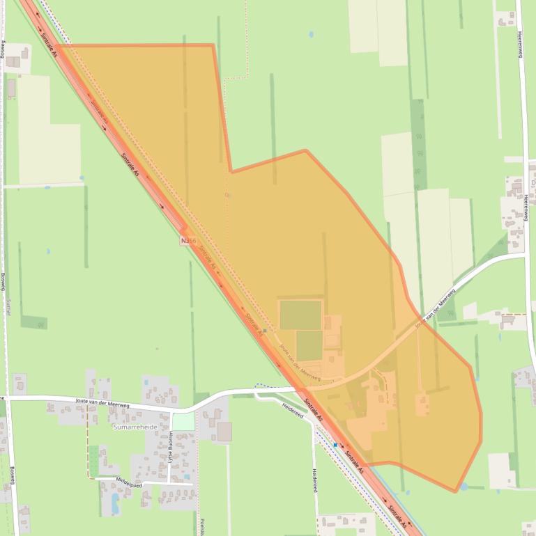 Kaart van postcodegebied 9262SP.