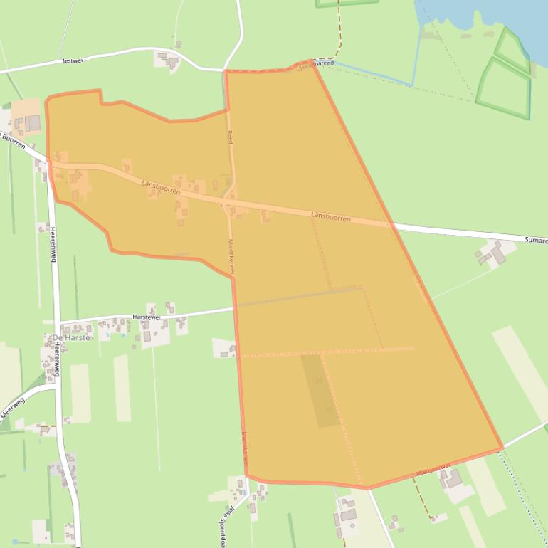 Kaart van postcodegebied 9262VA.