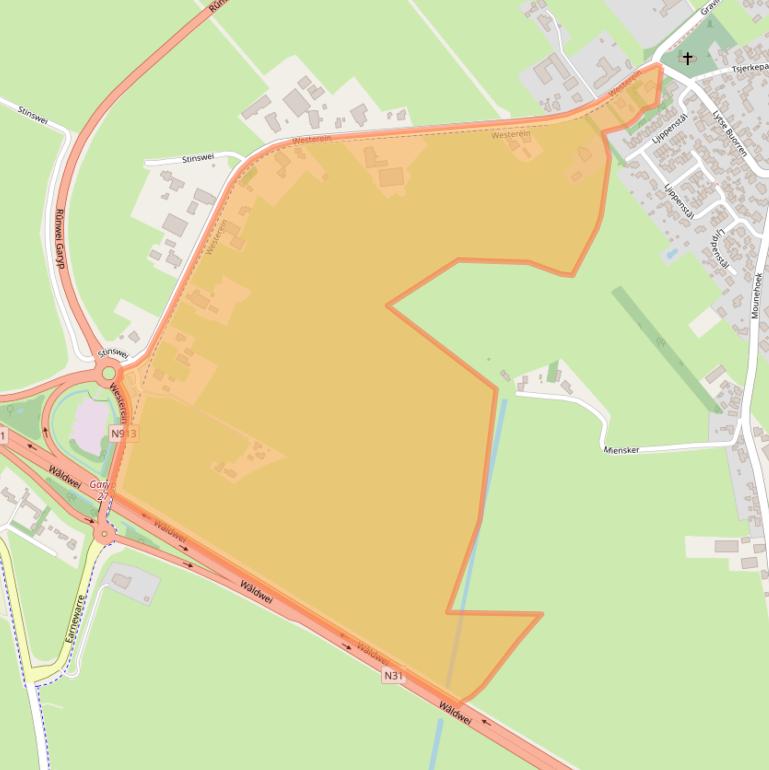 Kaart van postcodegebied 9263PC.