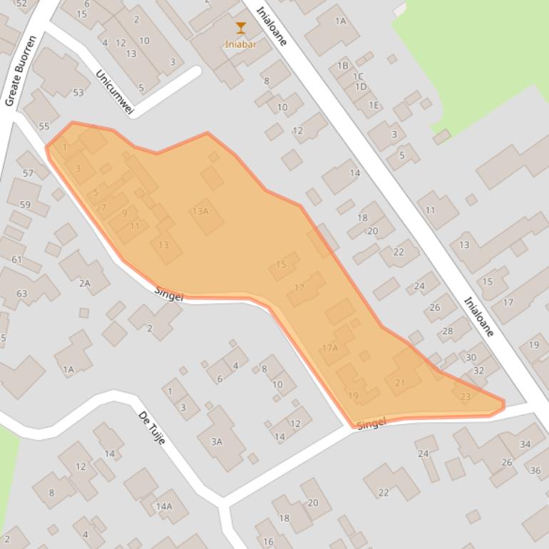Kaart van postcodegebied 9263PT.