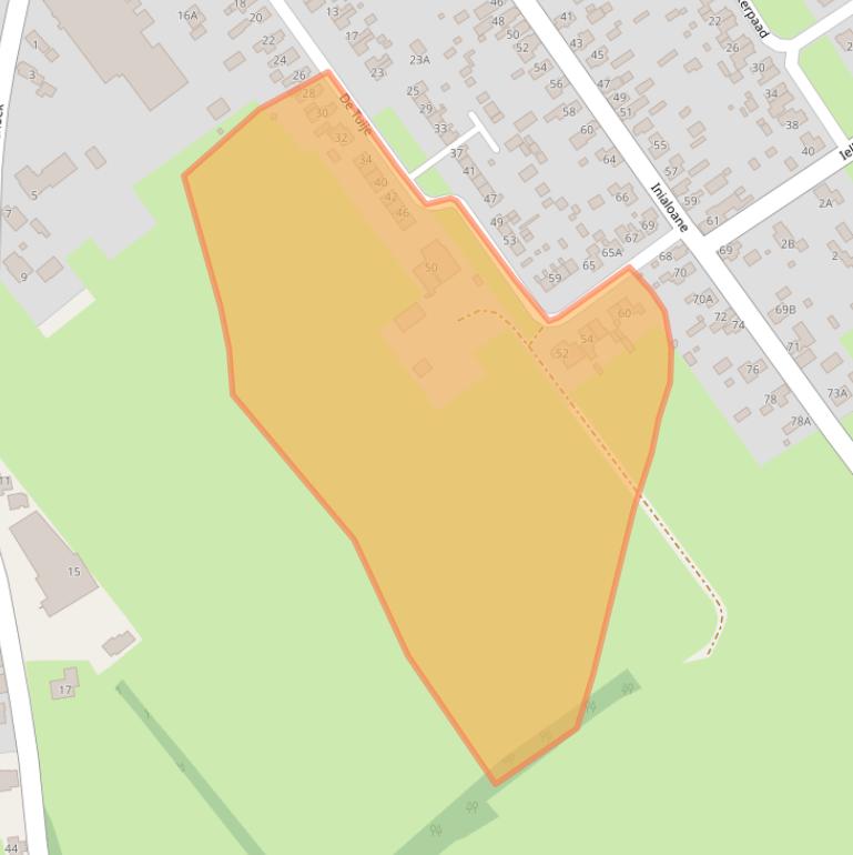 Kaart van postcodegebied 9263RA.