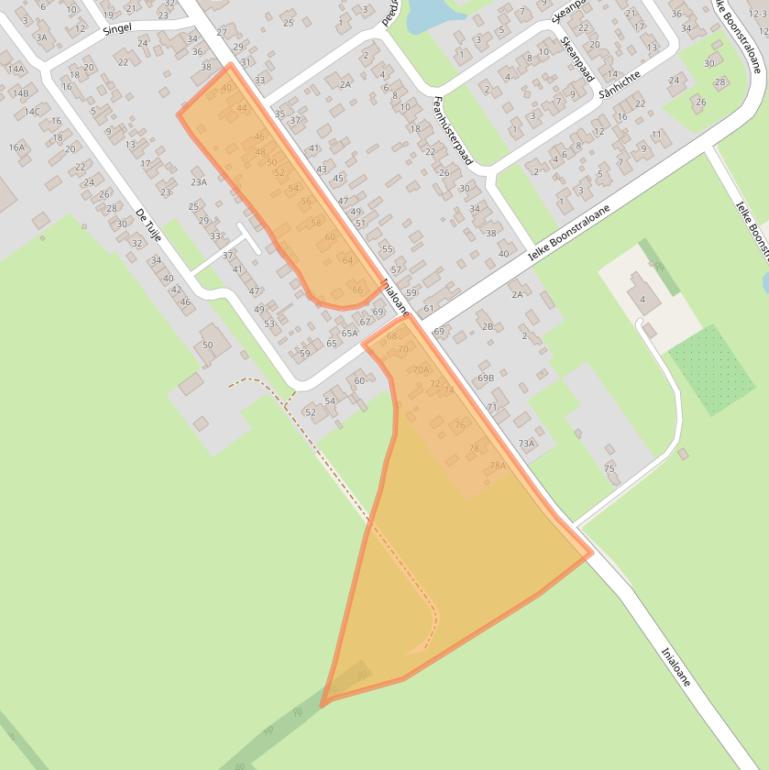 Kaart van postcodegebied 9263RE.