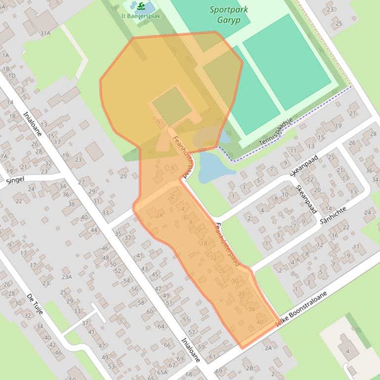 Kaart van postcodegebied 9263RN.