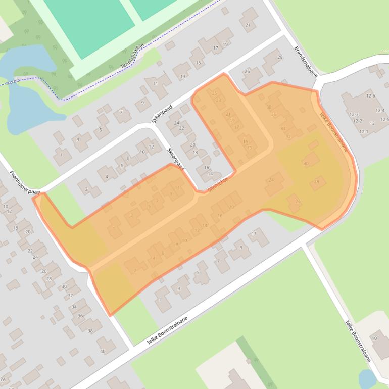 Kaart van postcodegebied 9263RP.