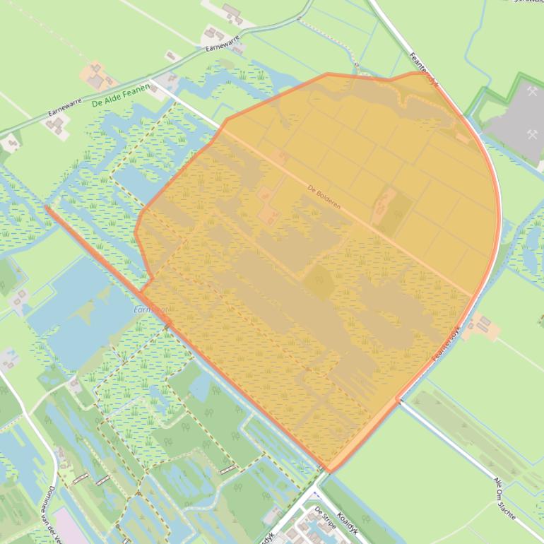 Kaart van postcodegebied 9263TE.