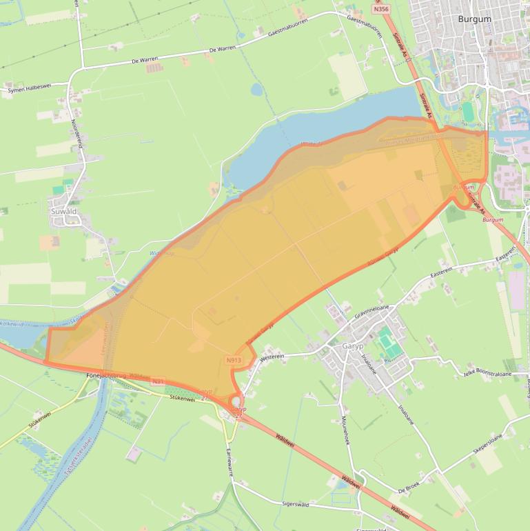 Kaart van postcodegebied 9263TG.