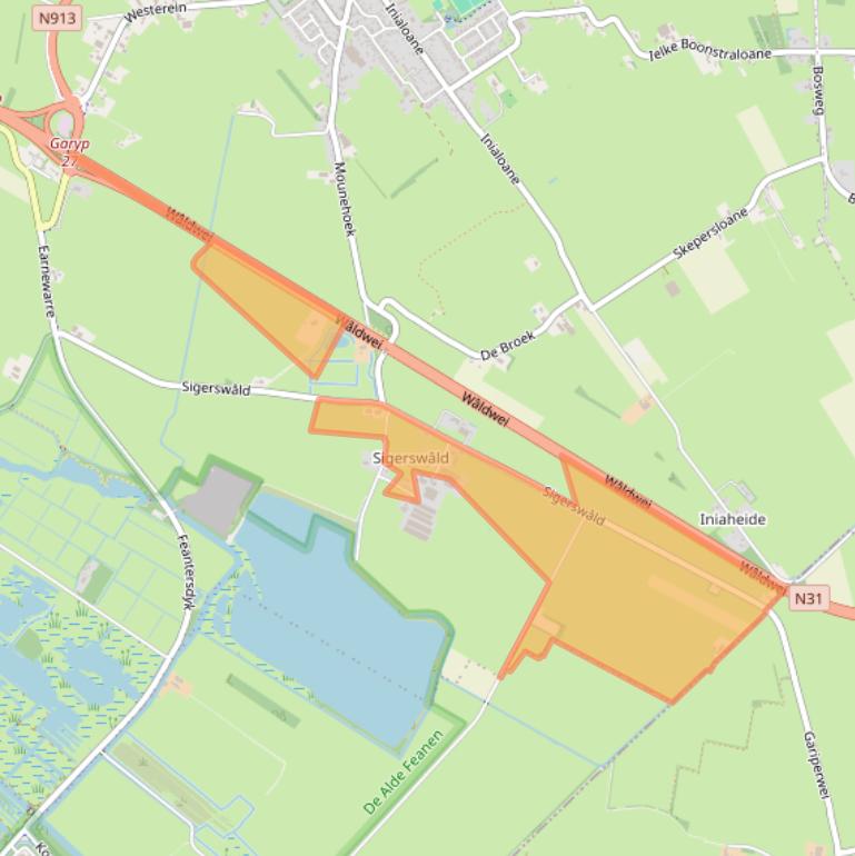 Kaart van postcodegebied 9263TX.