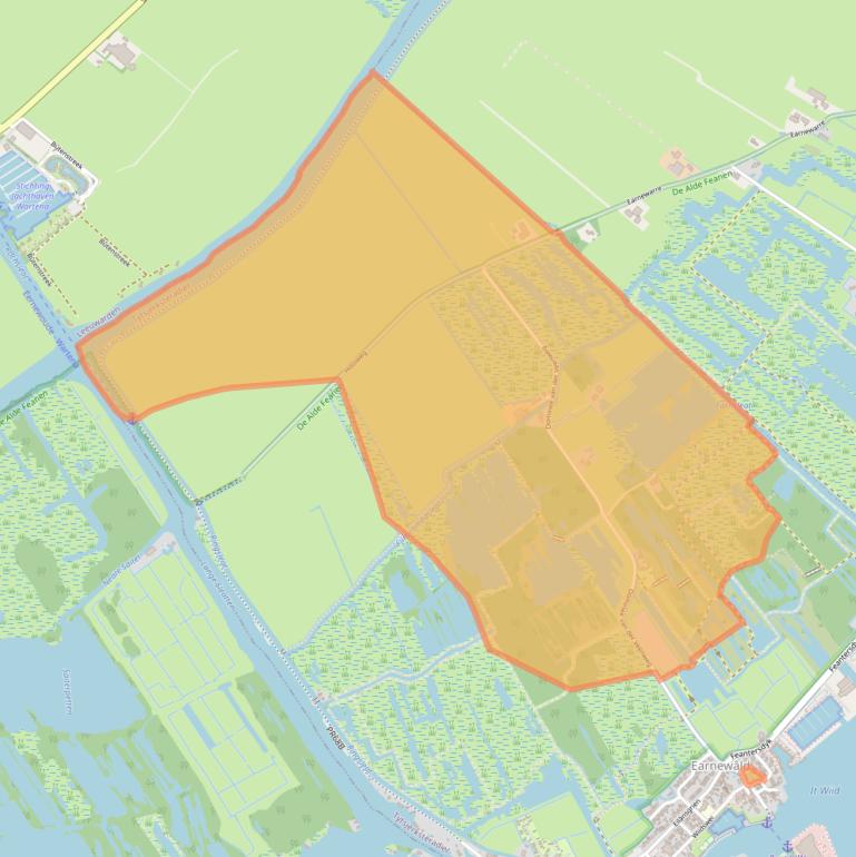 Kaart van postcodegebied 9264TA.