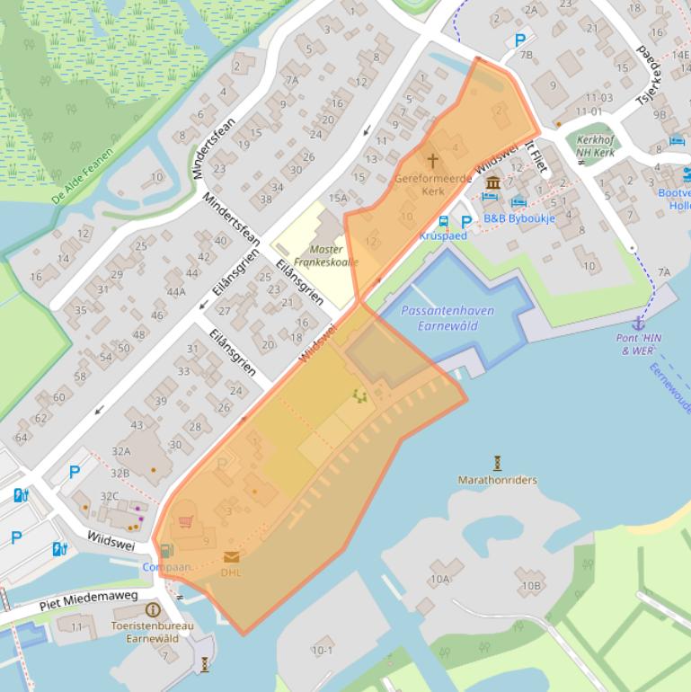 Kaart van postcodegebied 9264TL.