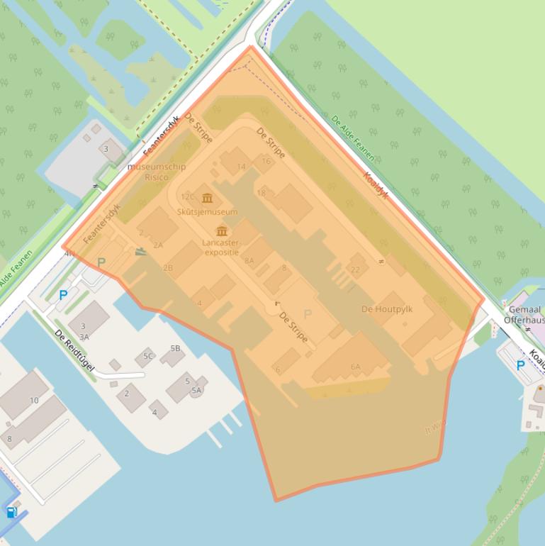 Kaart van postcodegebied 9264TW.