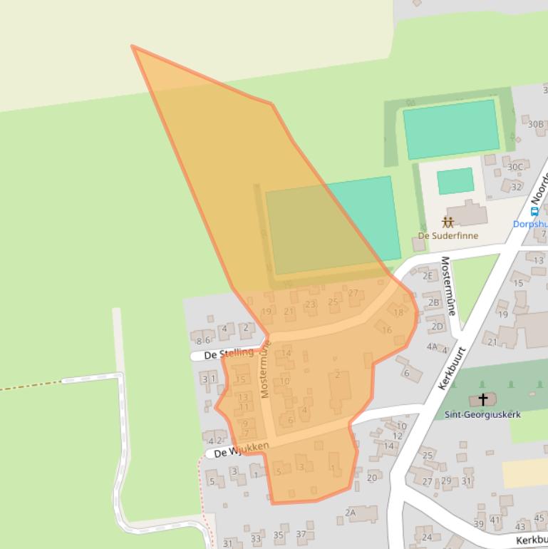 Kaart van postcodegebied 9265LK.