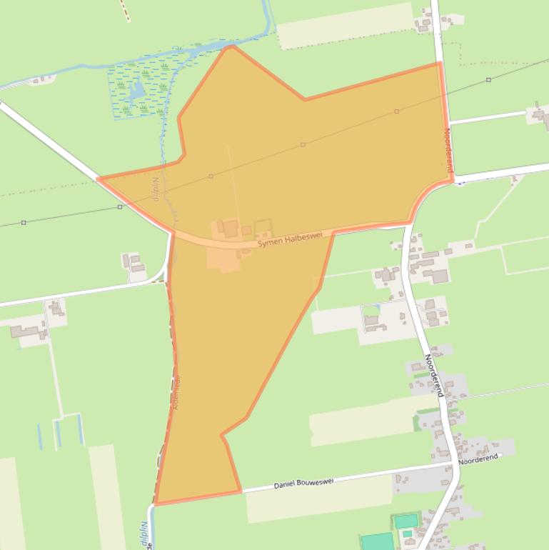 Kaart van postcodegebied 9265LL.