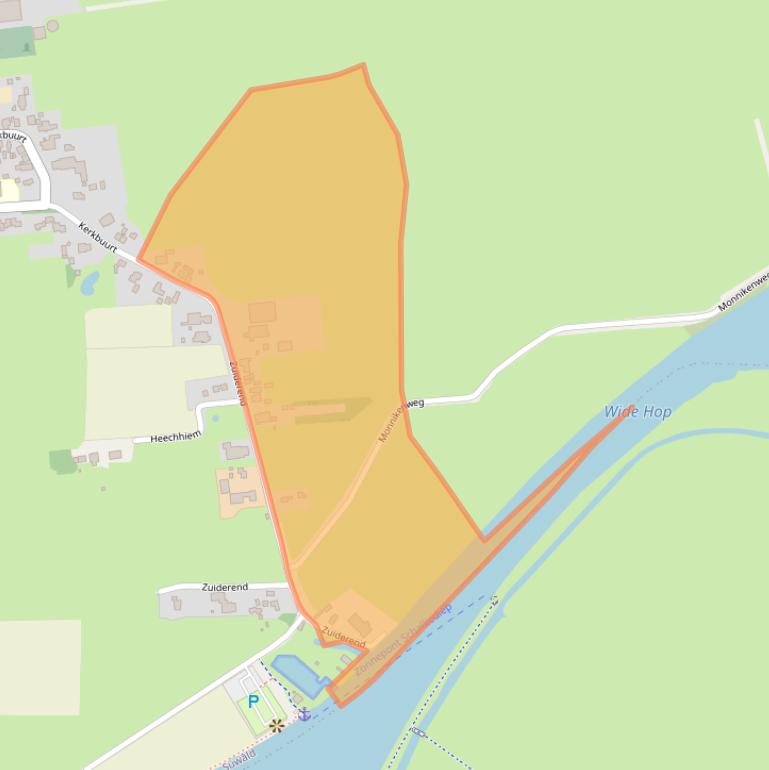 Kaart van postcodegebied 9265LW.