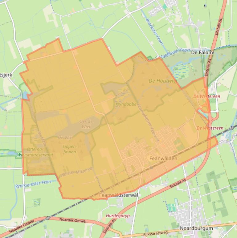 Kaart van postcodegebied 9269.