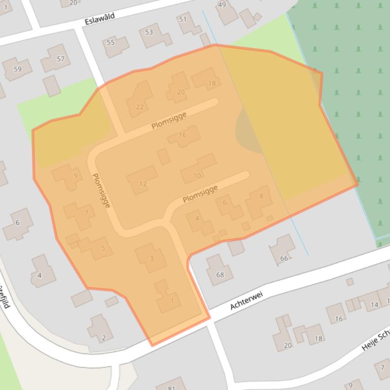 Kaart van postcodegebied 9269MA.