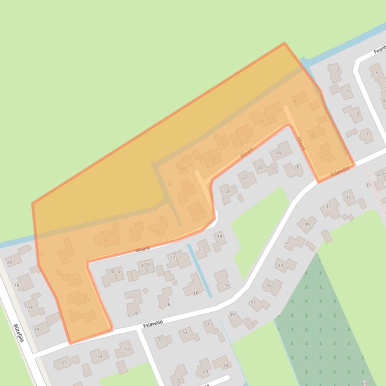 Kaart van postcodegebied 9269MC.