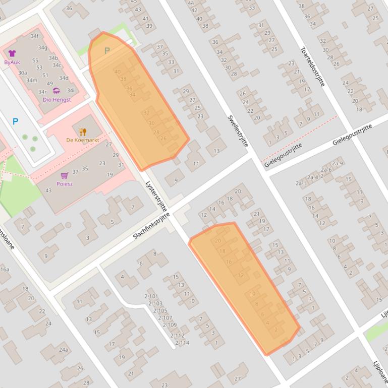 Kaart van postcodegebied 9269NS.