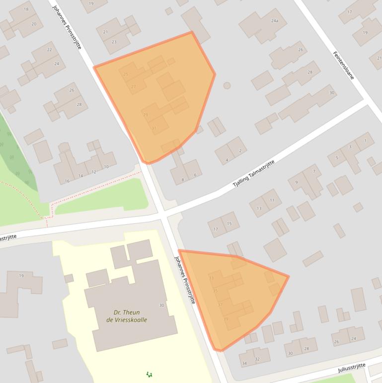 Kaart van postcodegebied 9269NX.