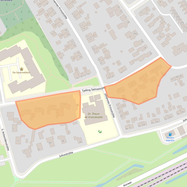 Kaart van postcodegebied 9269PA.