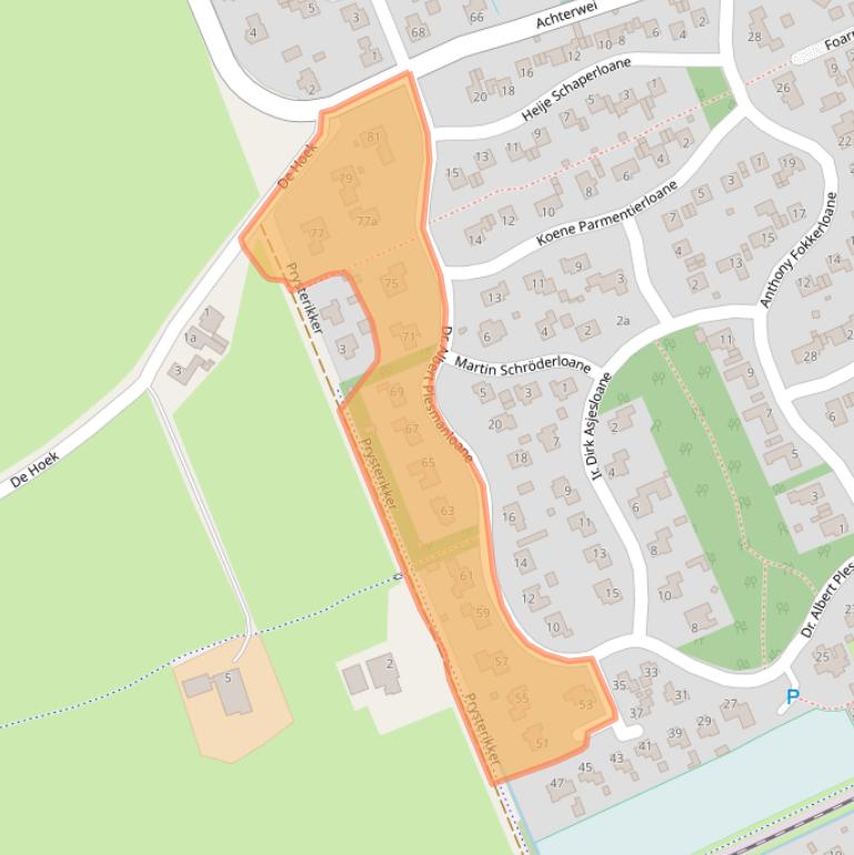 Kaart van postcodegebied 9269PJ.