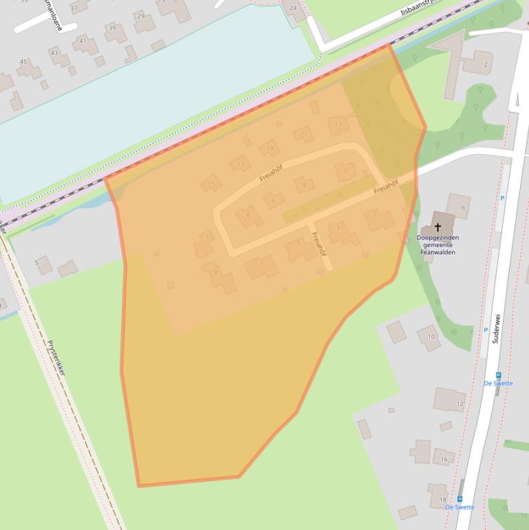 Kaart van postcodegebied 9269RG.