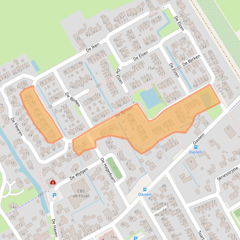 Kaart van postcodegebied 9269SC.