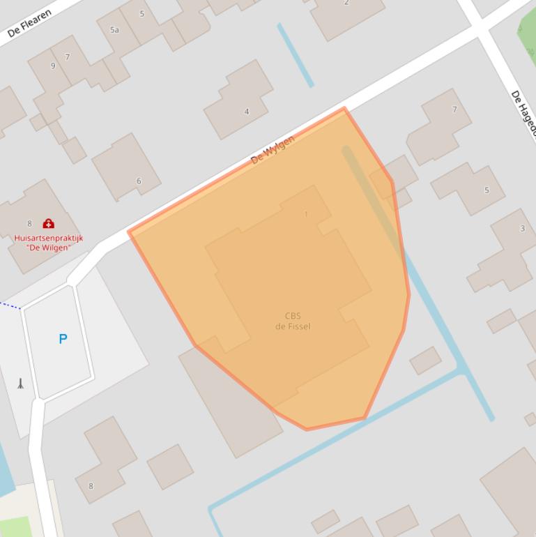 Kaart van postcodegebied 9269SN.