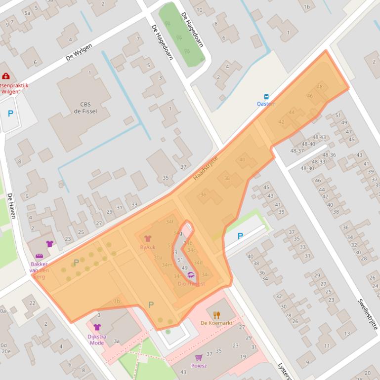 Kaart van postcodegebied 9269TA.