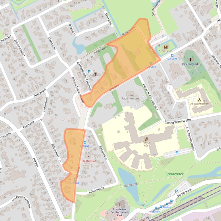 Kaart van postcodegebied 9269TE.