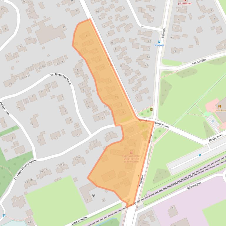 Kaart van postcodegebied 9269TL.