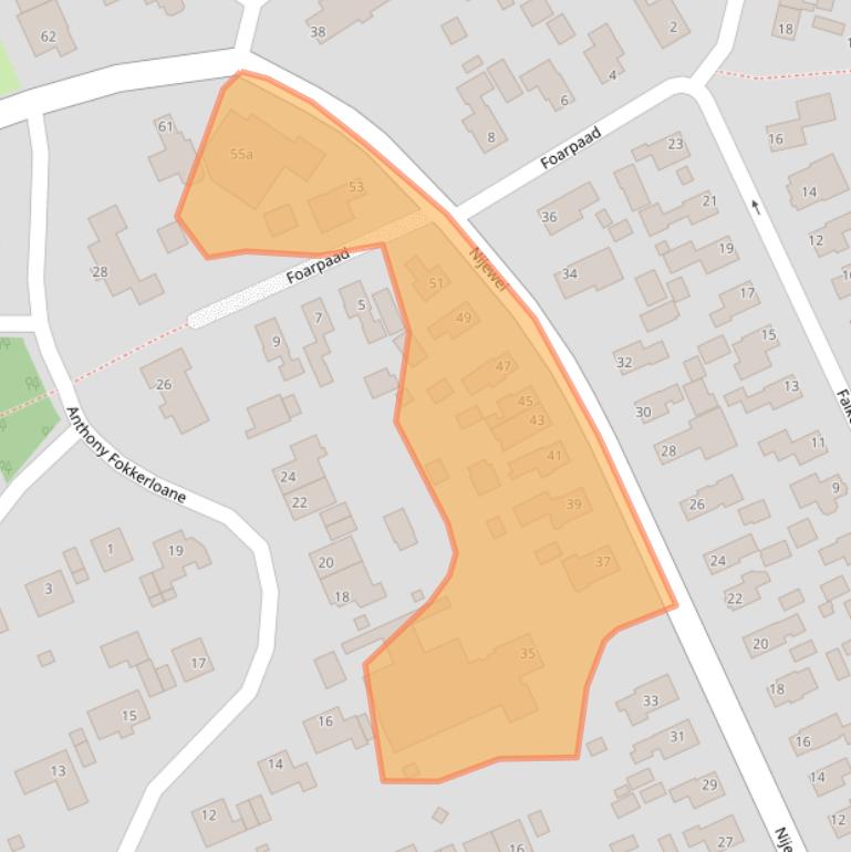 Kaart van postcodegebied 9269TM.