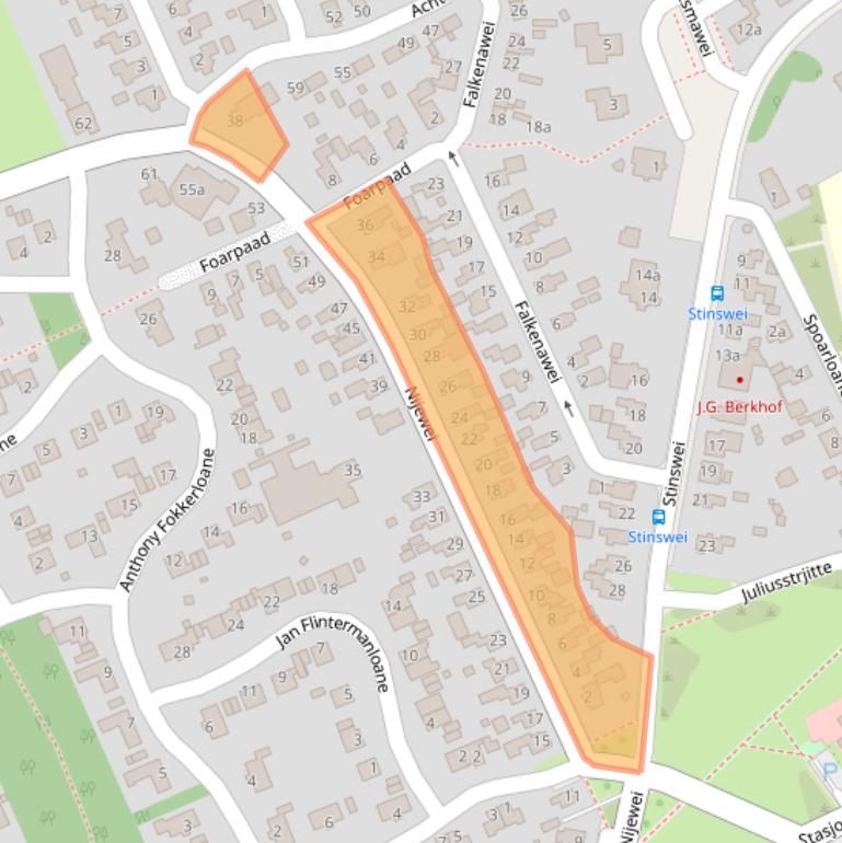 Kaart van postcodegebied 9269TN.