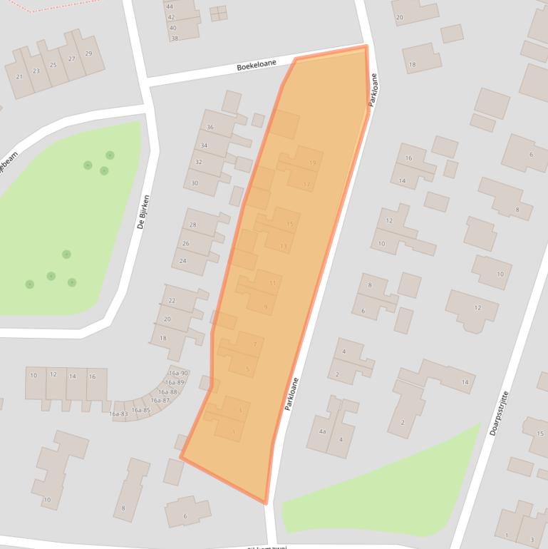 Kaart van postcodegebied 9271AA.